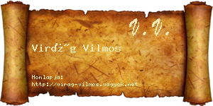 Virág Vilmos névjegykártya