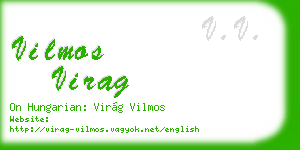 vilmos virag business card